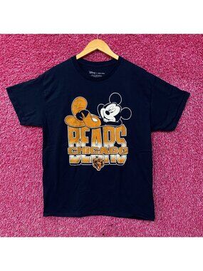 Disney x Junk Food NFL Chicago Bears Mickey Mouse Navy Blue Shirt Medium